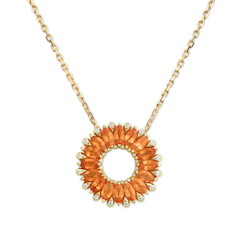 Amore Dalia Large Mandarin Garnet Pendant