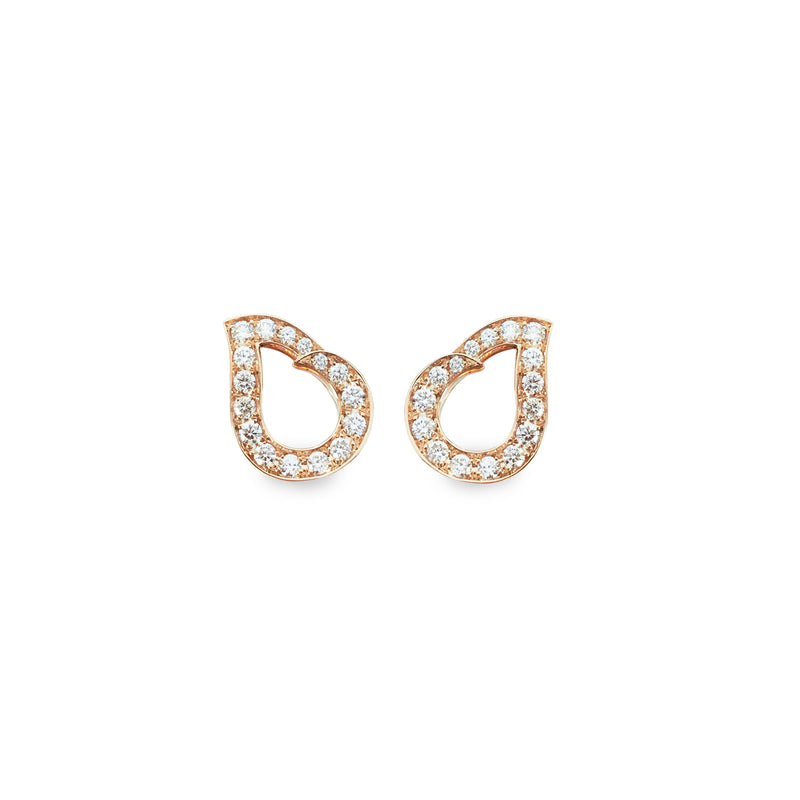 Kashmir Rose Gold and Diamond Reverse Earrings