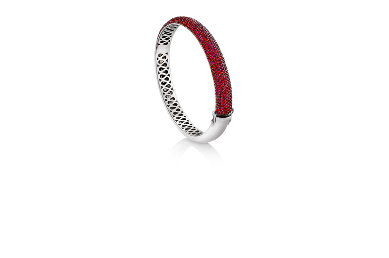 Starlight Ruby White Gold Bangle