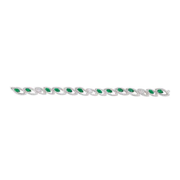 Petali Emerald and Diamond Bracelet